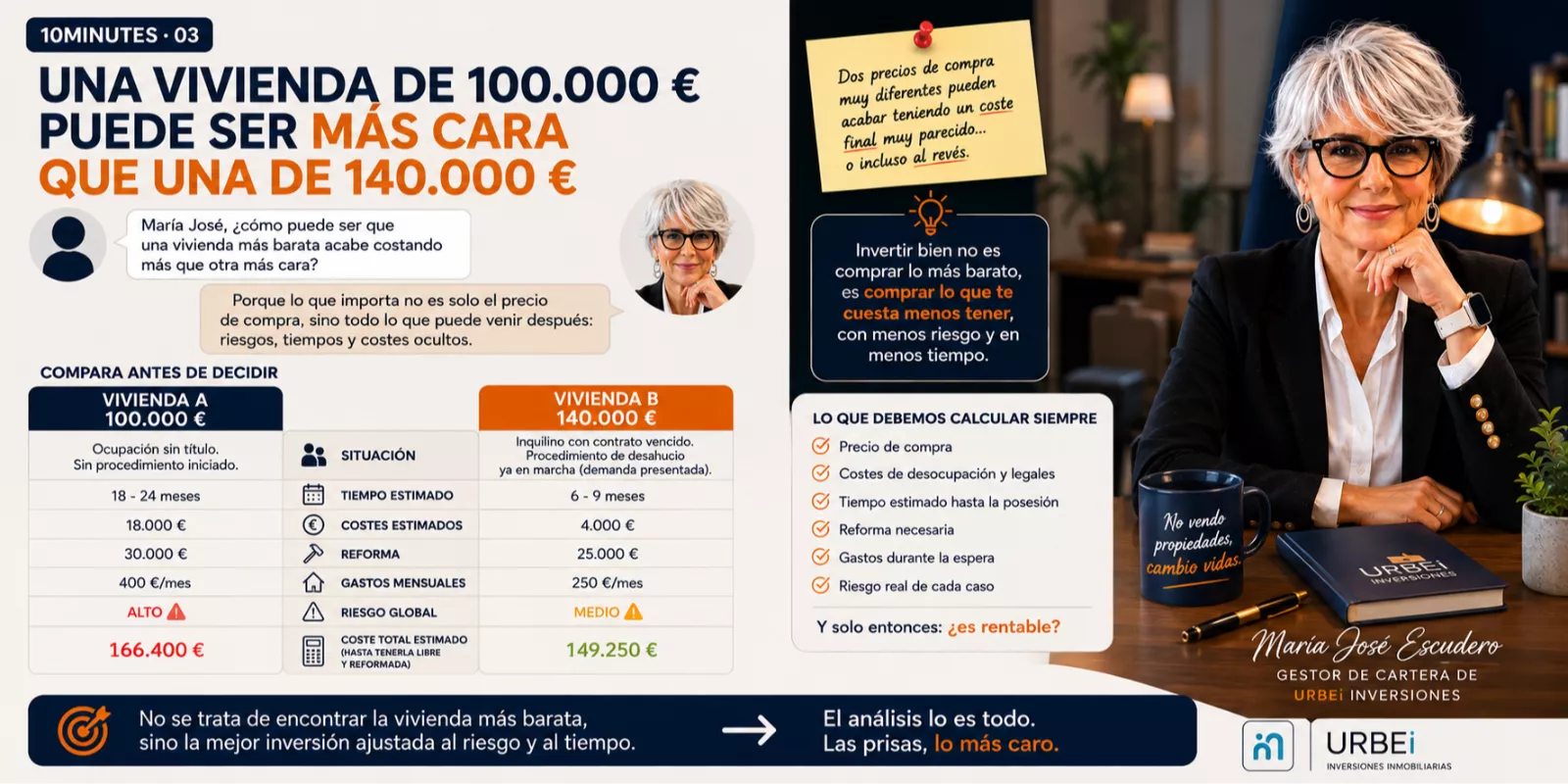 Coste Total en Inversiones Inmobiliarias
